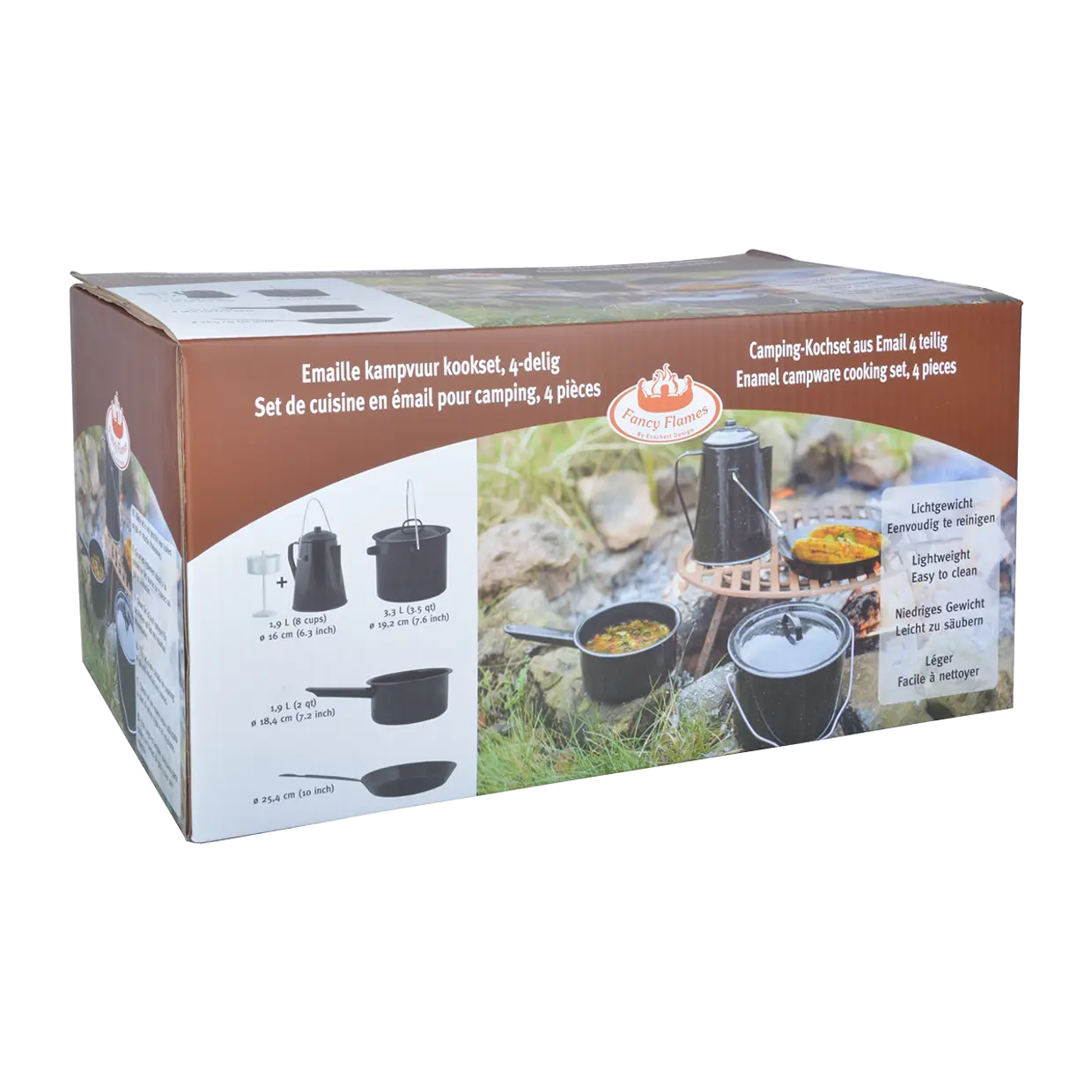 4-Delige Outdoor Kampvuur Kookset