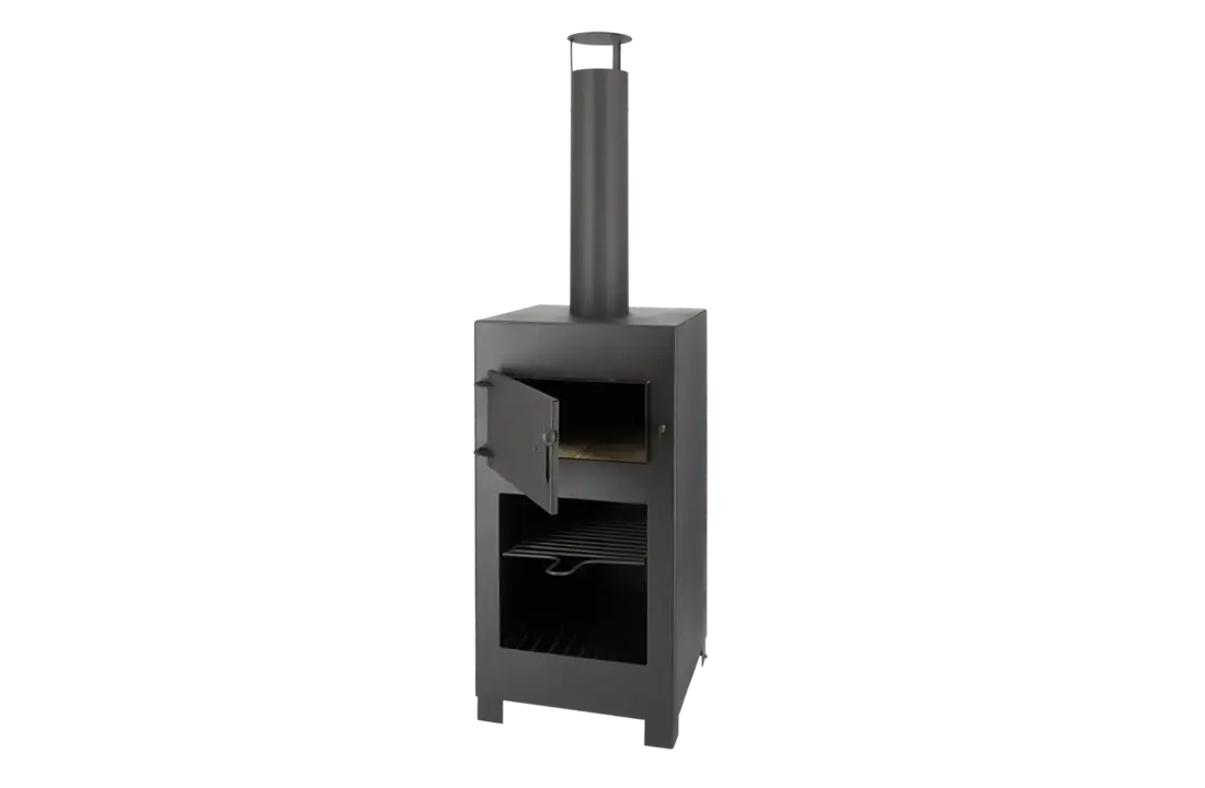 Fancy Flames Terraskachel + pizzaoven zwart