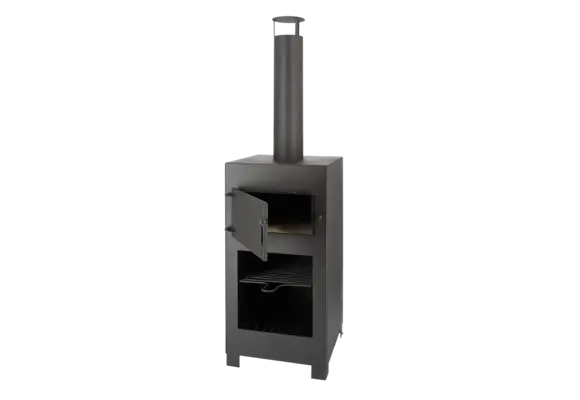 Fancy Flames Terraskachel + pizzaoven zwart