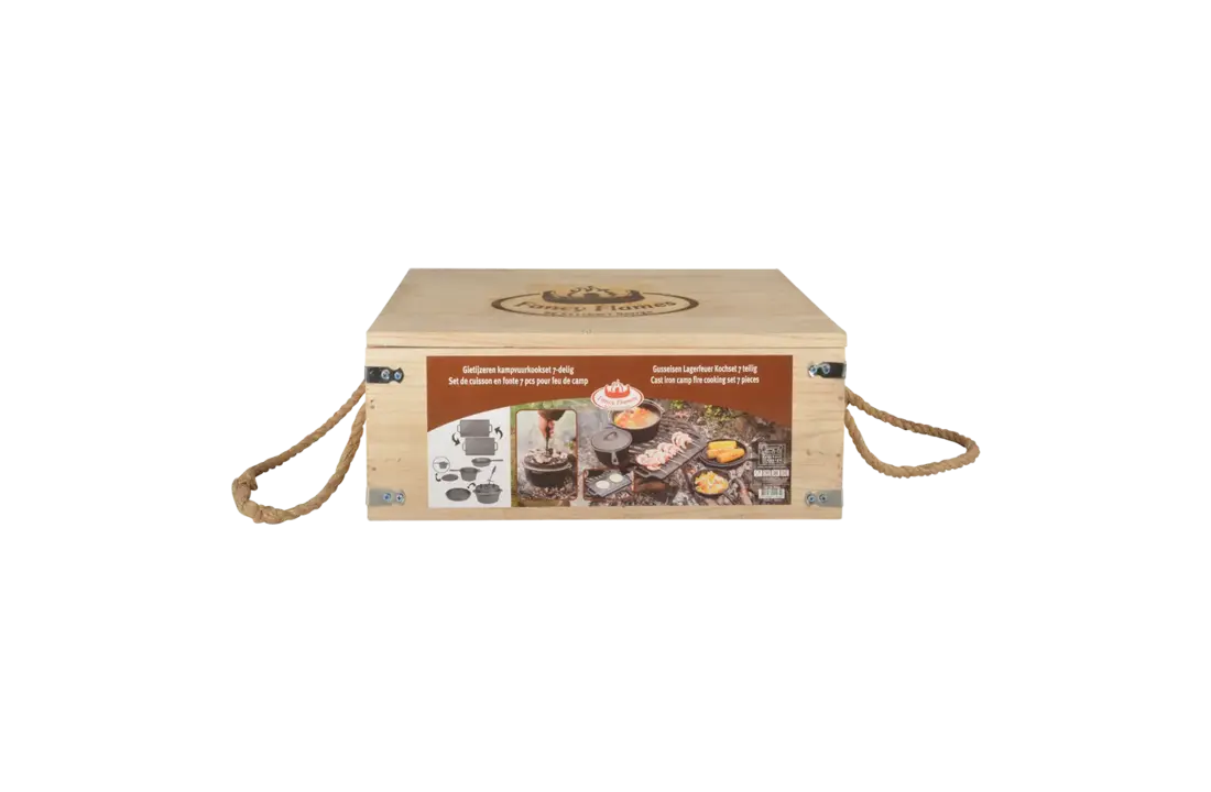 7 - delige kampvuur kookset gietijzer
