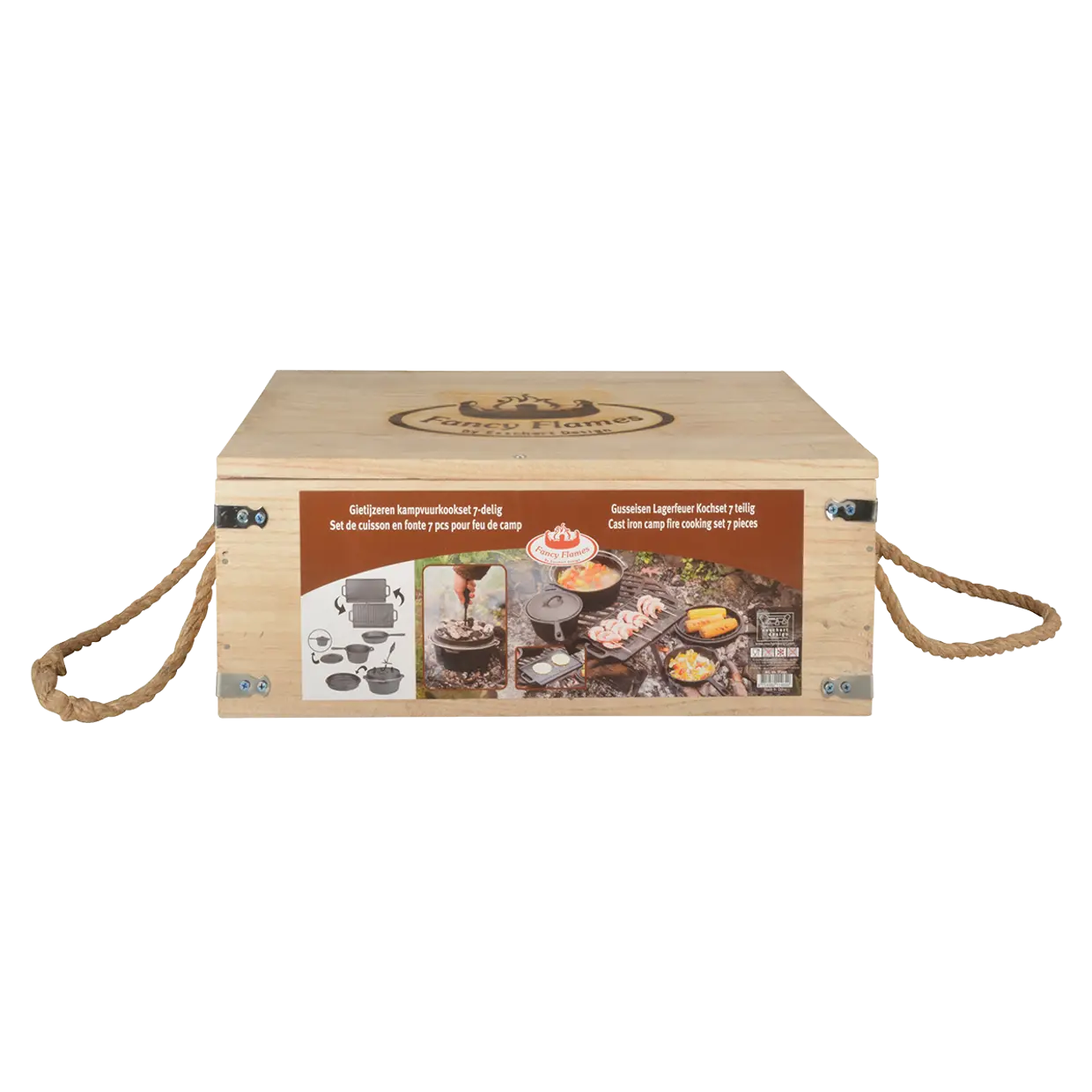 7 - delige kampvuur kookset gietijzer