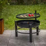 Vuurschaal met barbecue rooster
