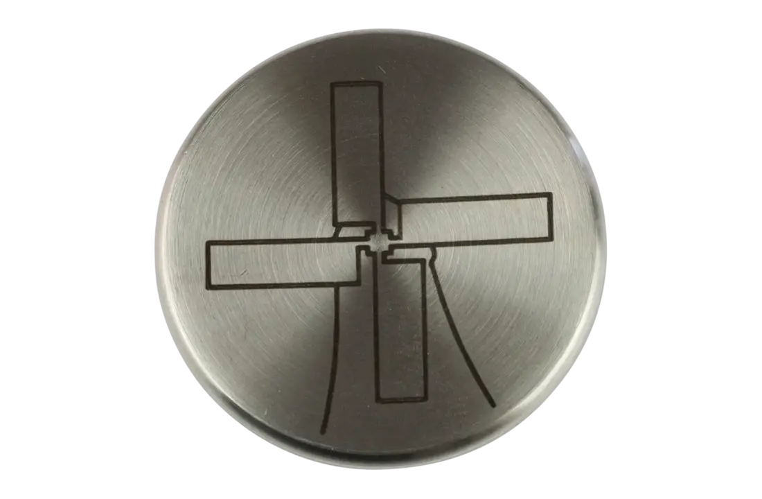 The Windmill dekselknop rvs - L