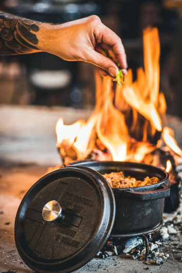 The Windmill gietijzeren bbq pan L