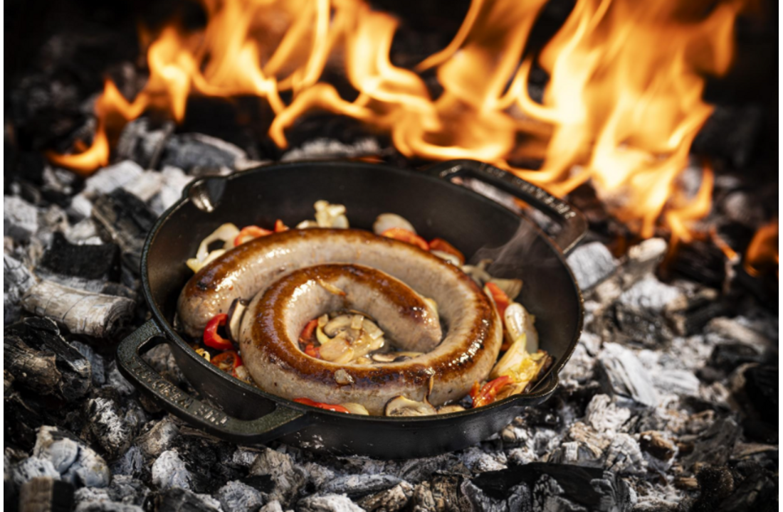 The Windmill gietijzeren skillet 2 handvaten L