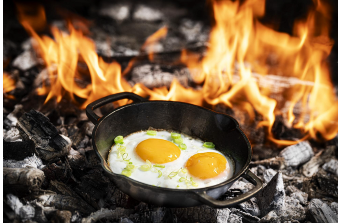 The Windmill gietijzeren skillet 2 handvaten S