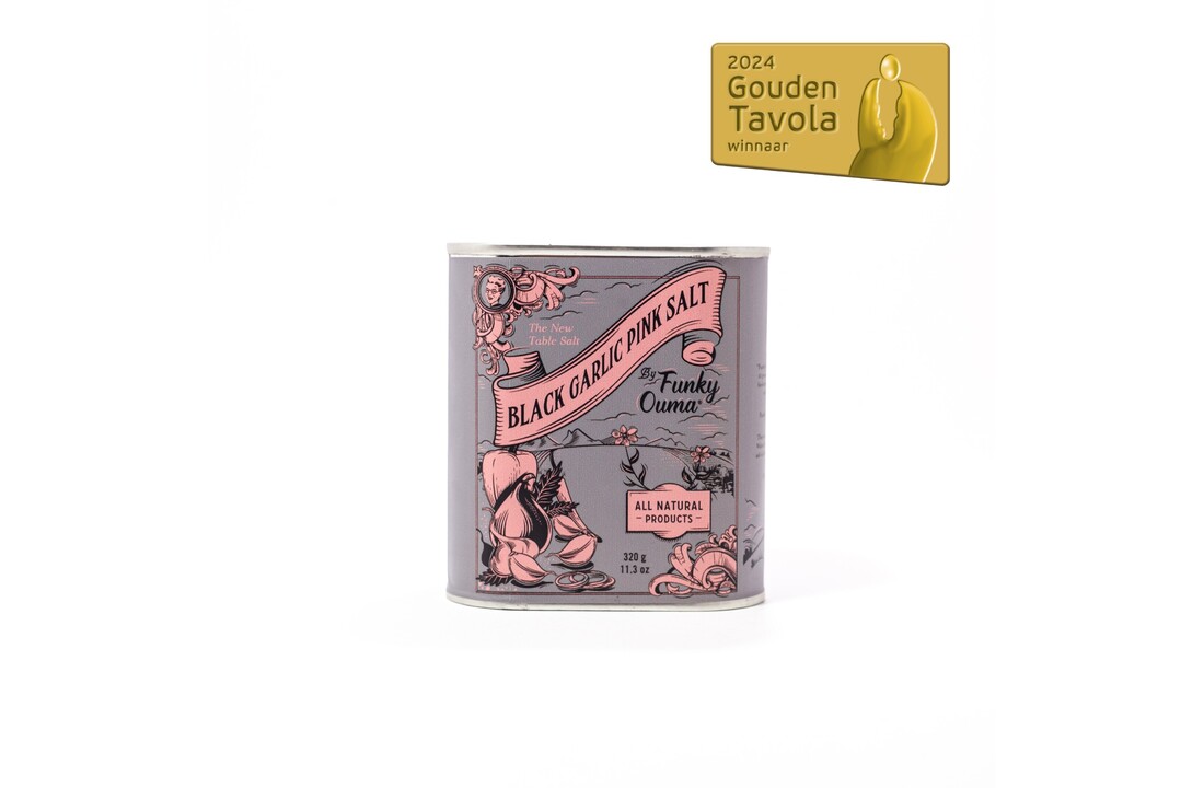 Black Garlic Salt Barbecue Zout Rub Blik – 250 gr of 90 gr