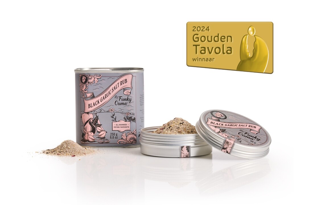 Black Garlic Salt Barbecue Zout Rub Blik – 250 gr of 90 gr
