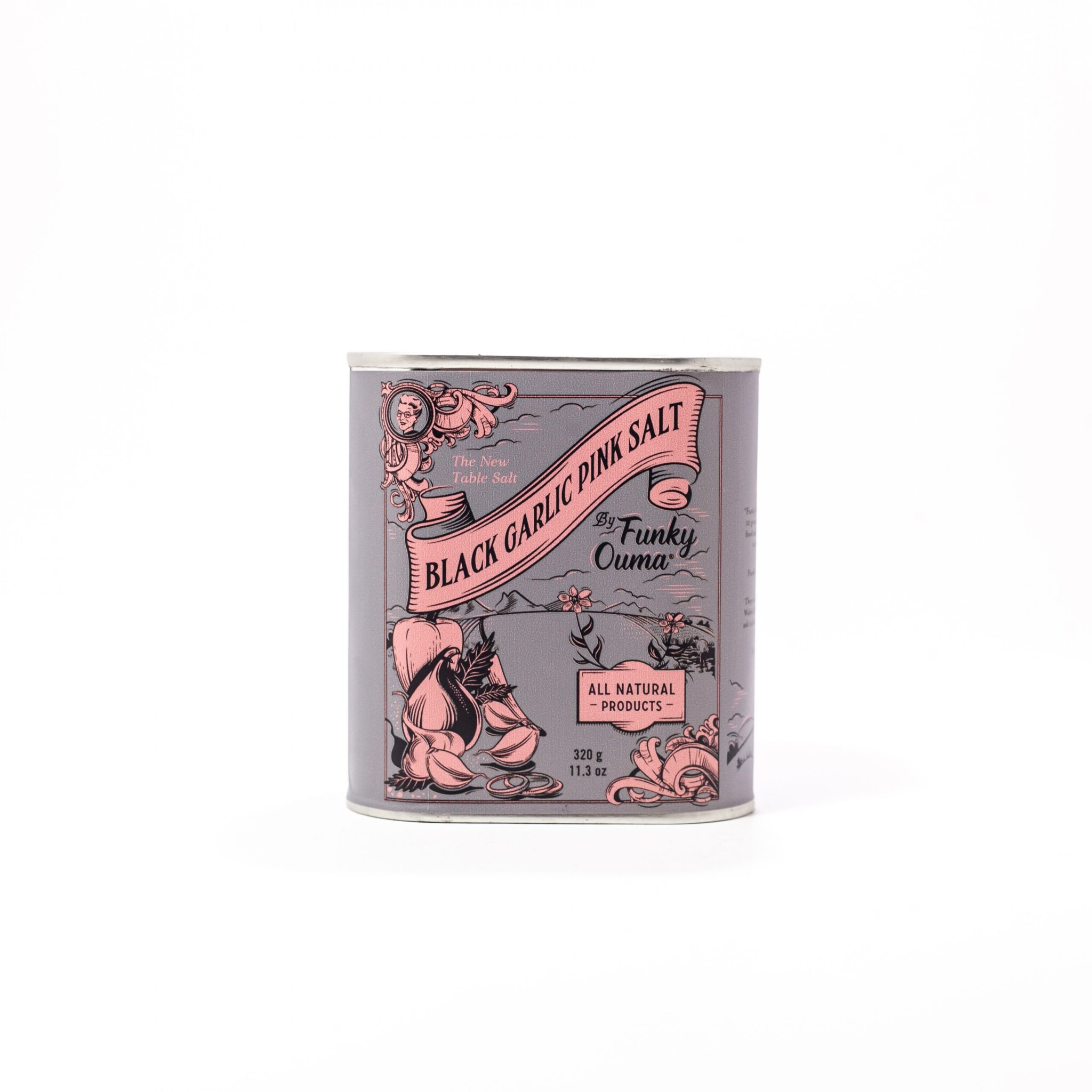 Black Garlic Salt Barbecue Zout Rub Blik – 250 gr of 90 gr