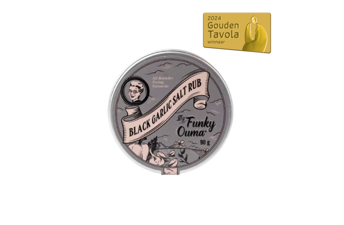 Black Garlic Salt Barbecue Zout Rub Blik – 250 gr of 90 gr
