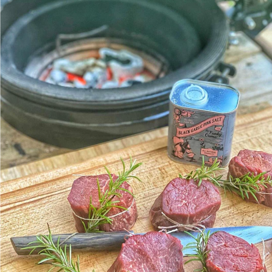 Black Garlic Salt Barbecue Zout Rub Blik – 250 gr of 90 gr