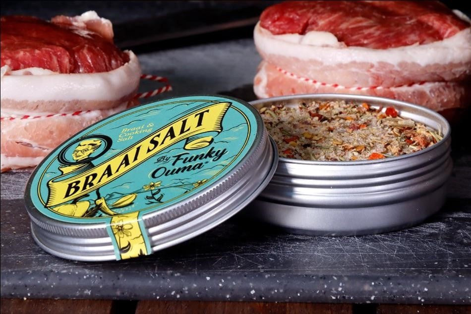 Braai Salt Barbecue Zout Rub Blik – 300 gr of 90 gr