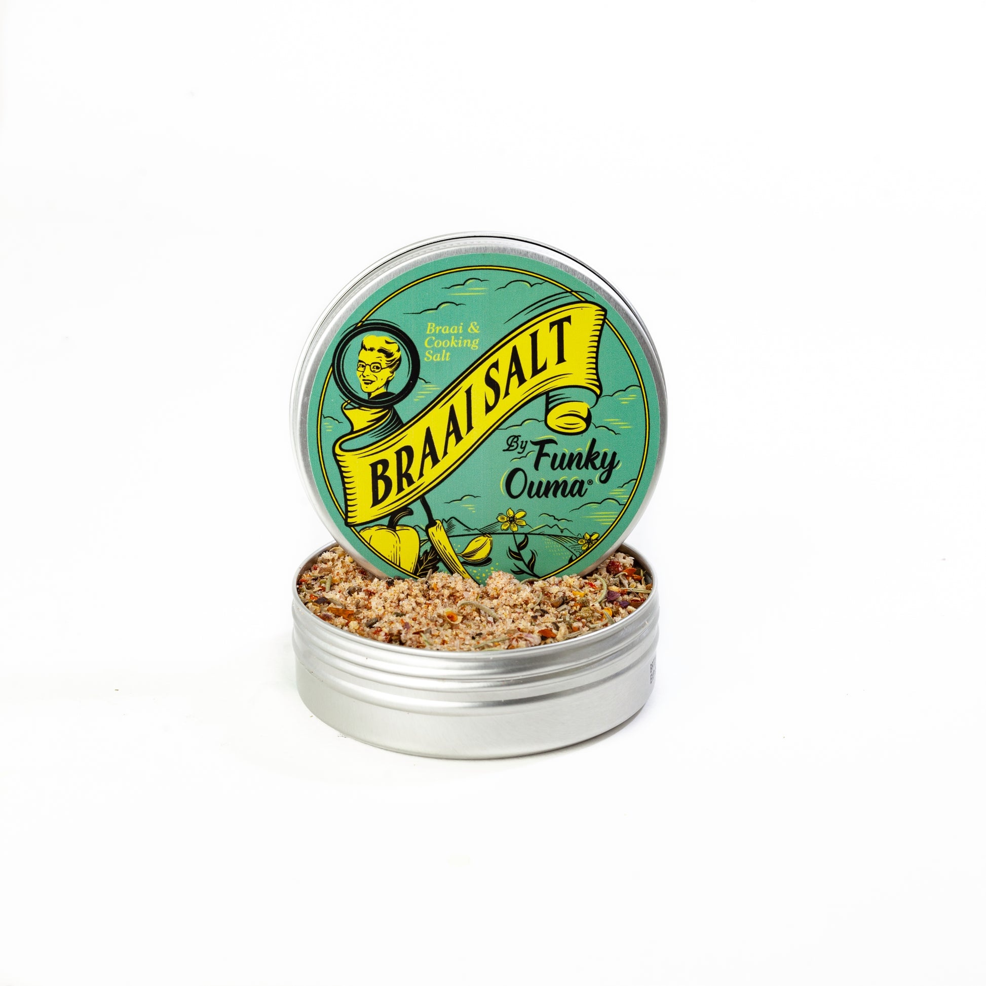 Braai Salt Barbecue Zout Rub Blik – 300 gr of 90 gr