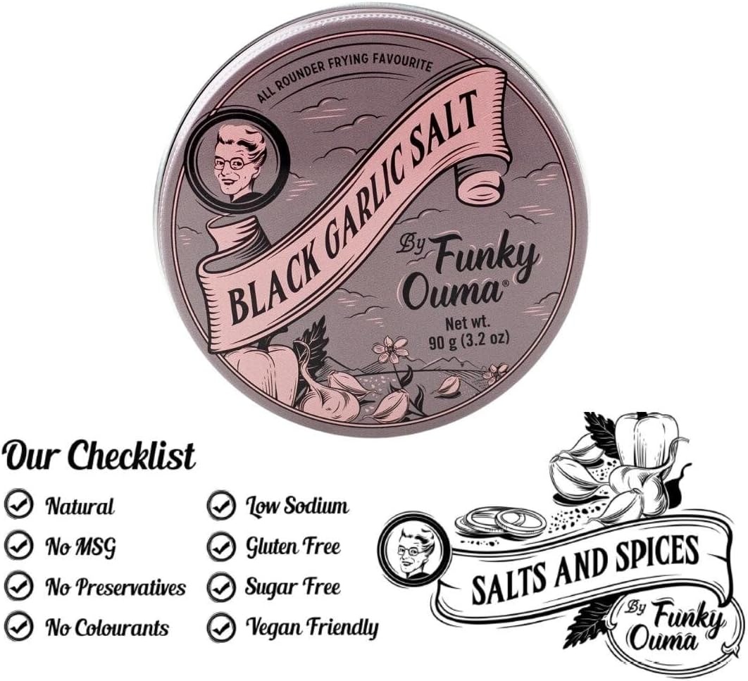 Black Garlic Salt Barbecue Zout Rub Blik – 250 gr of 90 gr