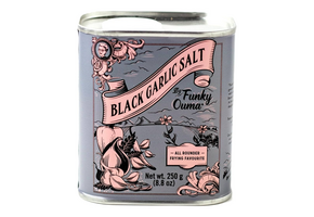 Black Garlic Salt Barbecue Zout Rub Blik – 250 gr of 90 gr