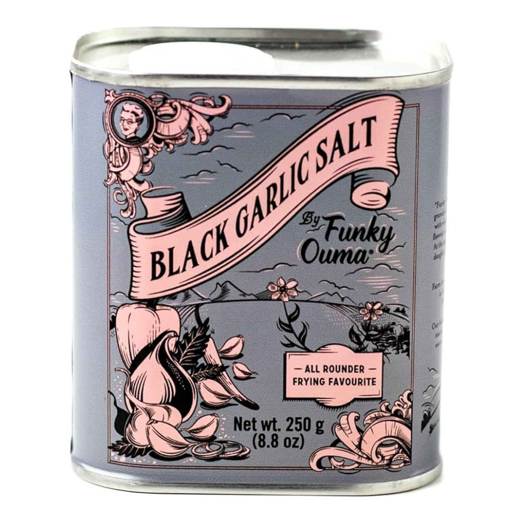 Black Garlic Salt Barbecue Zout Rub Blik – 250 gr of 90 gr