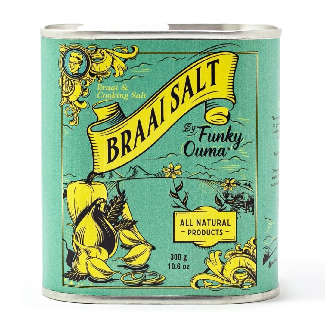 Braai Salt Barbecue Zout Rub Blik – 300 gr of 90 gr