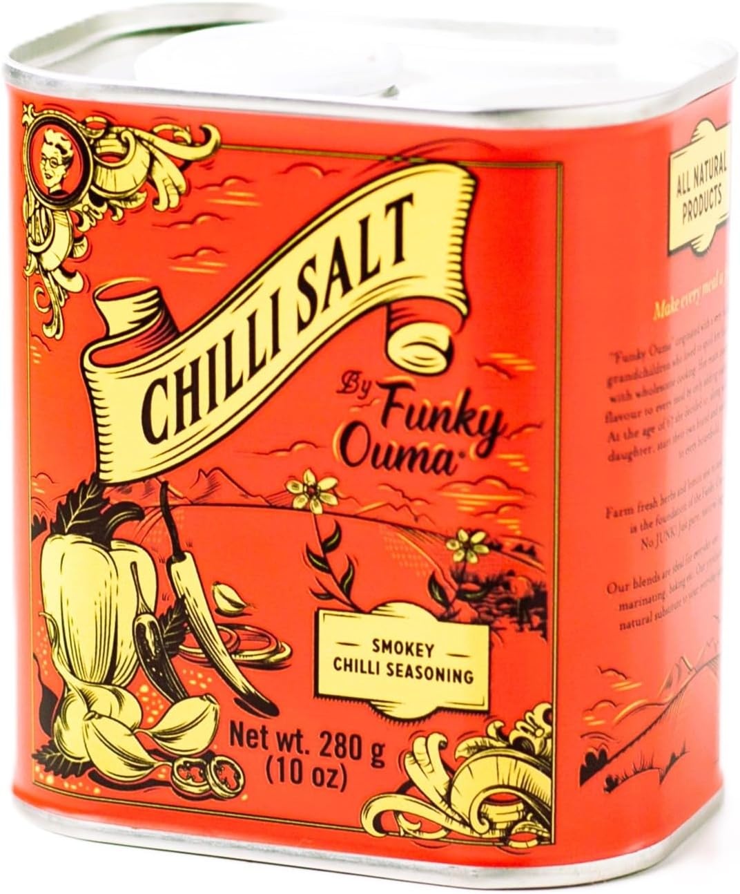 Chili Salt Barbecue Zout Rub blik – 280 gr of 90 gr