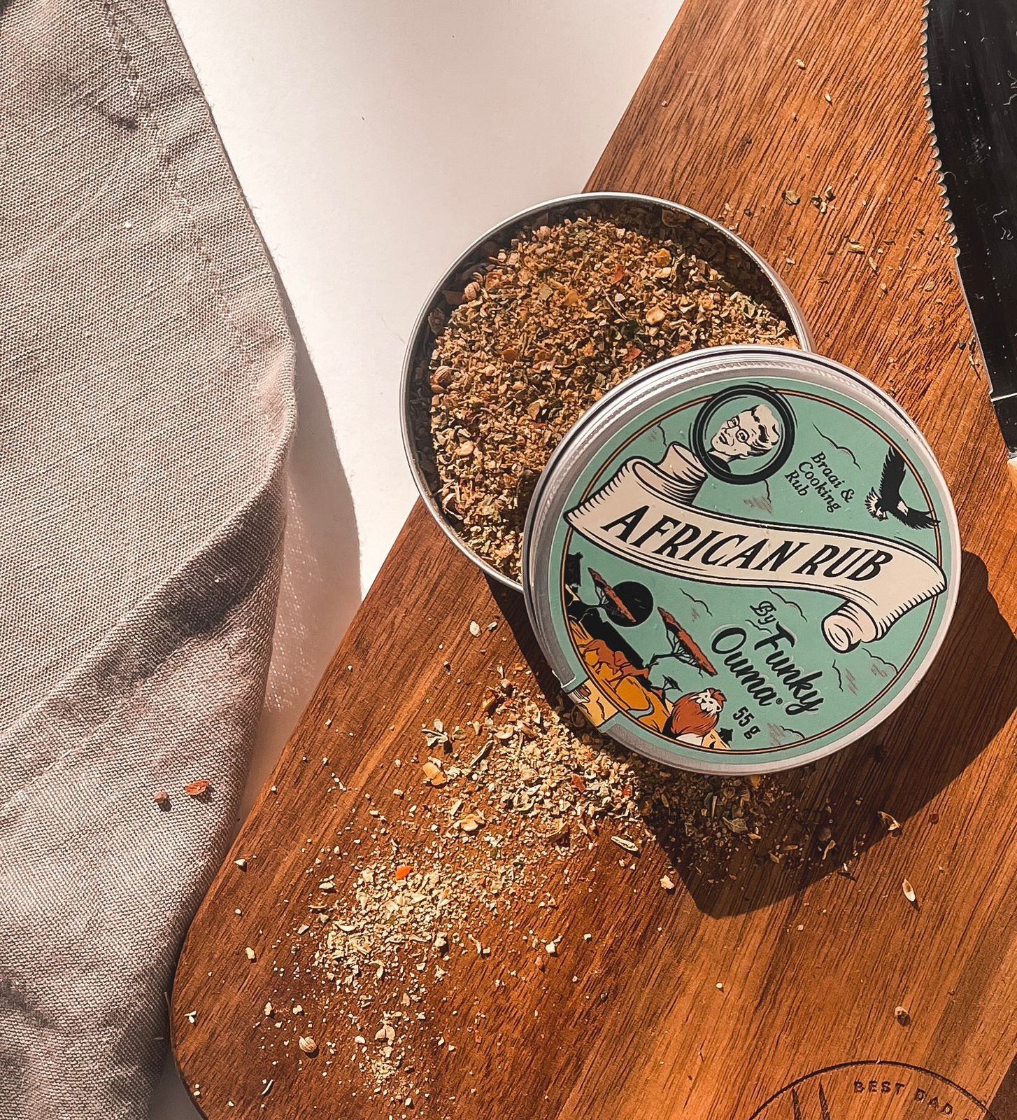 African Spice Barbecue Rub Blik - 185 gr of 55 gr