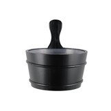 Emendo Sauna emmer, lepel en 1000 ml Euca opgietmiddel  - Zwart