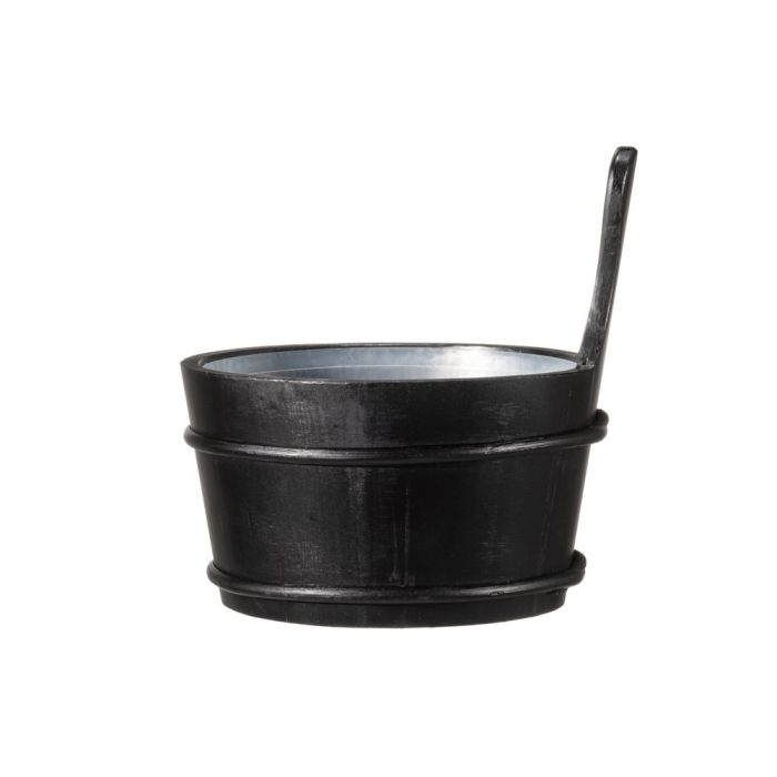 Emendo Sauna emmer, lepel en 1000 ml Euca opgietmiddel  - Zwart