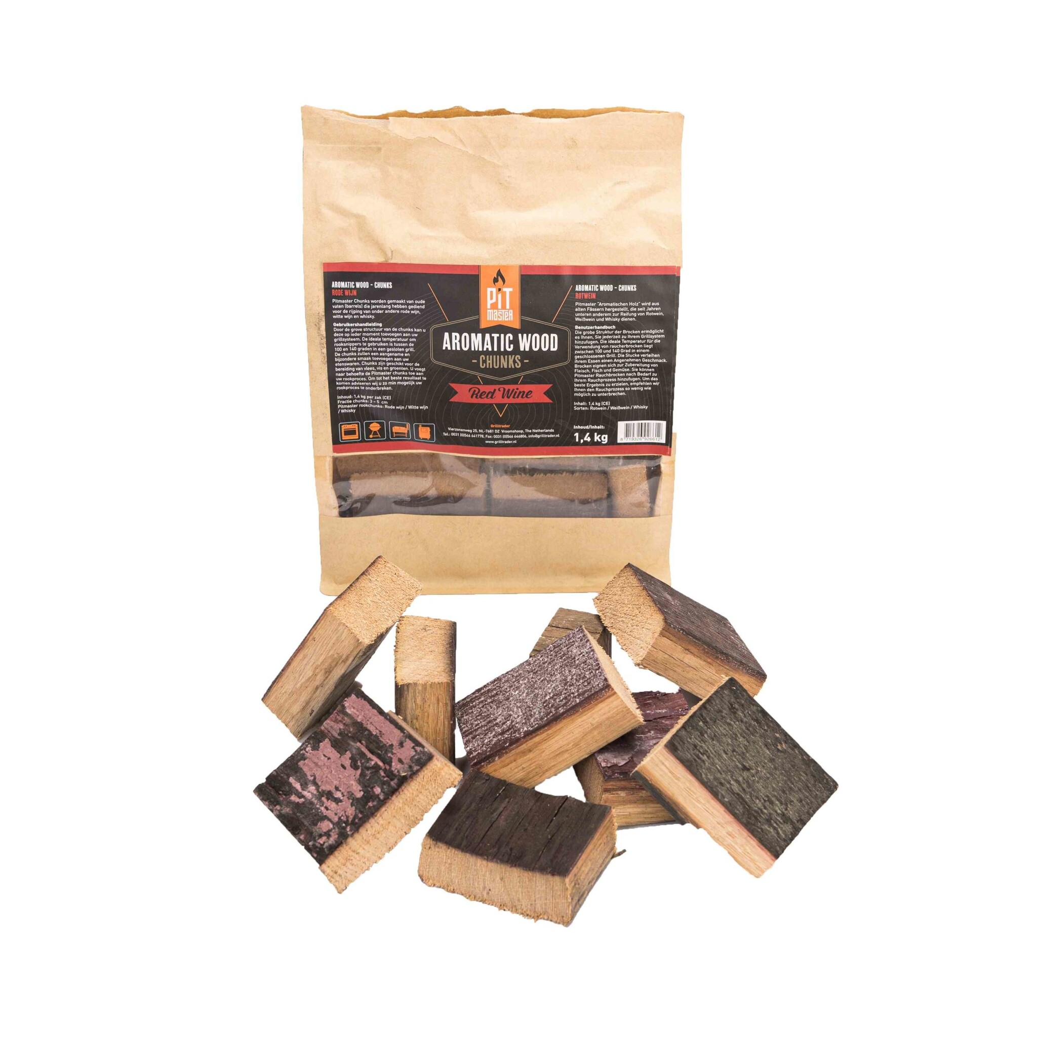 Pitmaster Smoking Chunks – Rookhout Aromatic Wood 1,2 kg