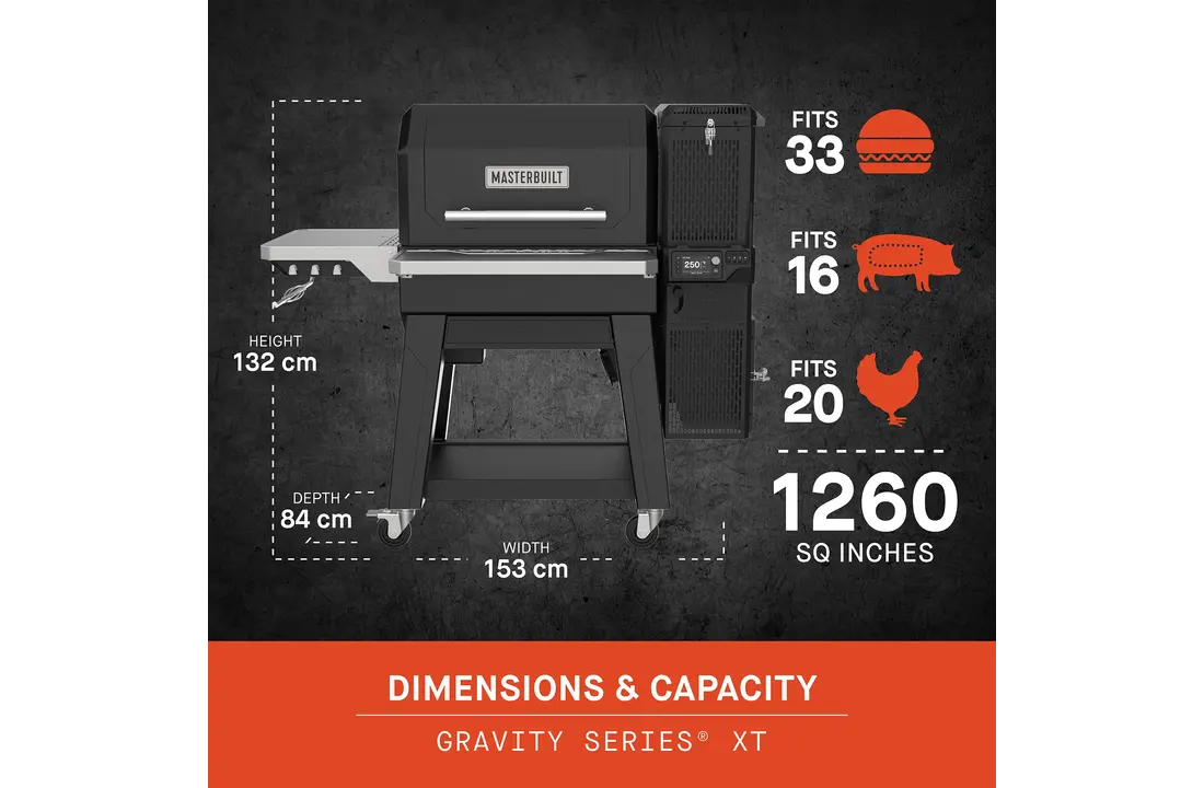 Masterbuilt Gravity Series XT – Houtskool BBQ & Rookoven