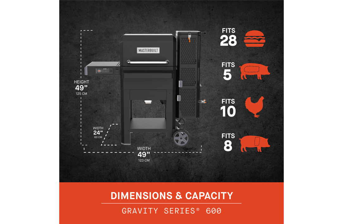 Masterbuilt Gravity Series 600 – Houtskool BBQ & Rookoven