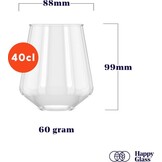 HappyGlass Lady Yoko Drinkglas- Set van 2 Kunststof Glazen 400 ml