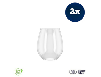 HappyGlass Tik Tucker Drinkglas - Set van 2 Kunststof Glazen 400 ml