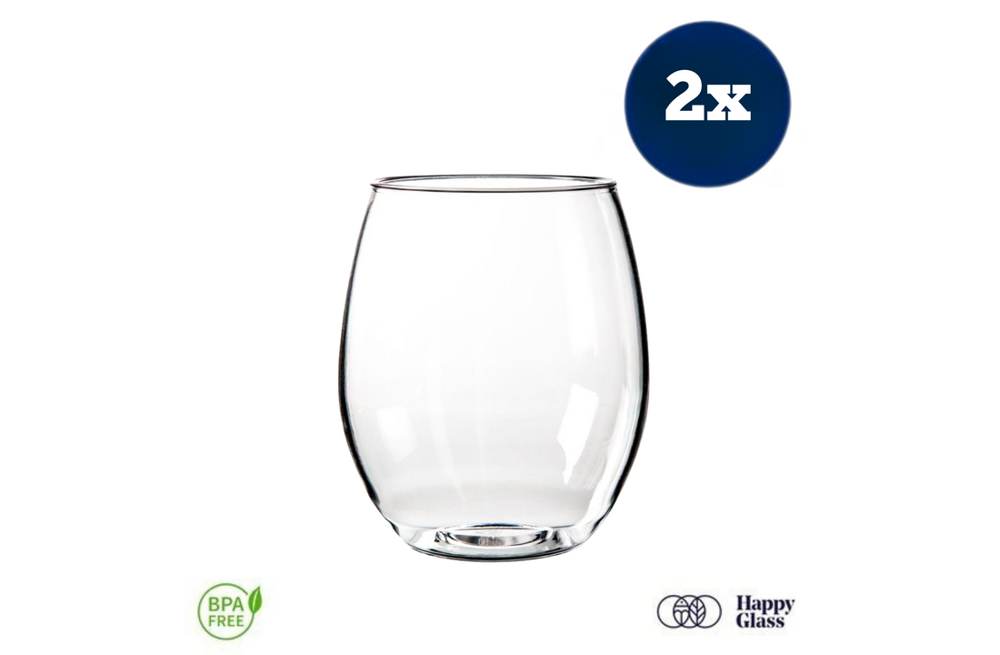 HappyGlass Til Tucker Drinkglas - Set van 2 Kunststof Glazen 500 ml