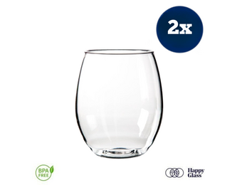 HappyGlass Til Tucker Drinkglas - Set van 2 Kunststof Glazen 500 ml