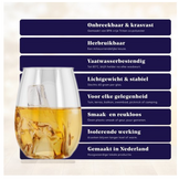 HappyGlass Til Tucker Drinkglas - Set van 2 Kunststof Glazen 500 ml