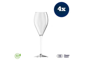 HappyGlass Miss Muse Champagneglas- Set van 4 Kunststof Glazen 240 ml