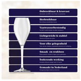 HappyGlass Miss Muse Champagneglas- Set van 4 Kunststof Glazen 240 ml