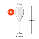 HappyGlass Miss Muse Champagneglas- Set van 4 Kunststof Glazen 240 ml