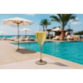 HappyGlass Miss Muse Champagneglas- Set van 4 Kunststof Glazen 240 ml