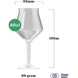 HappyGlass The Baron Bier/Sangria Glas- Set van 2 Kunststof Glazen 400 ml