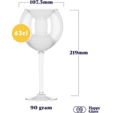 HappyGlass Miss Liza Gin Tonic Glas - Set van 2 Kunststof Glazen  630 ml