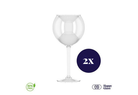 HappyGlass Miss Liza Gin Tonic Glas - Set van 2 Kunststof Glazen  630 ml