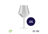 HappyGlass The Baron Bier/Sangria Glas- Set van 2 Kunststof Glazen 400 ml
