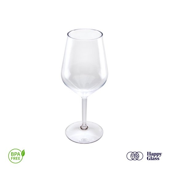 Happy Glass Lady Abigail Wijnglas - Set van 2 Kunststof Glazen 470ml