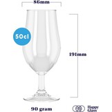 HappyGlass Mister Gustav Bierglas -Set van 2 Kunststof Glazen 500ml