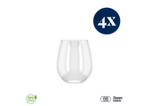 HappyGlass Tik Tucker Waterglas - Set van 4 Kunststof Glazen 400ml