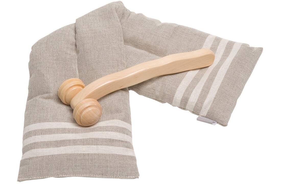 Emendo Tarwe nekkussen  14 x 50 cm - incl. massagerol