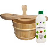 Emendo Sauna emmer, lepel en 500 ml Euca opgietmiddel  - Licht