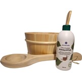 Emendo Sauna emmer, lepel en 500 ml Euca opgietmiddel  - Licht