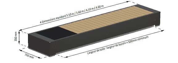 Oré Box automatische zeil afdekking - verschillende afmetingen
