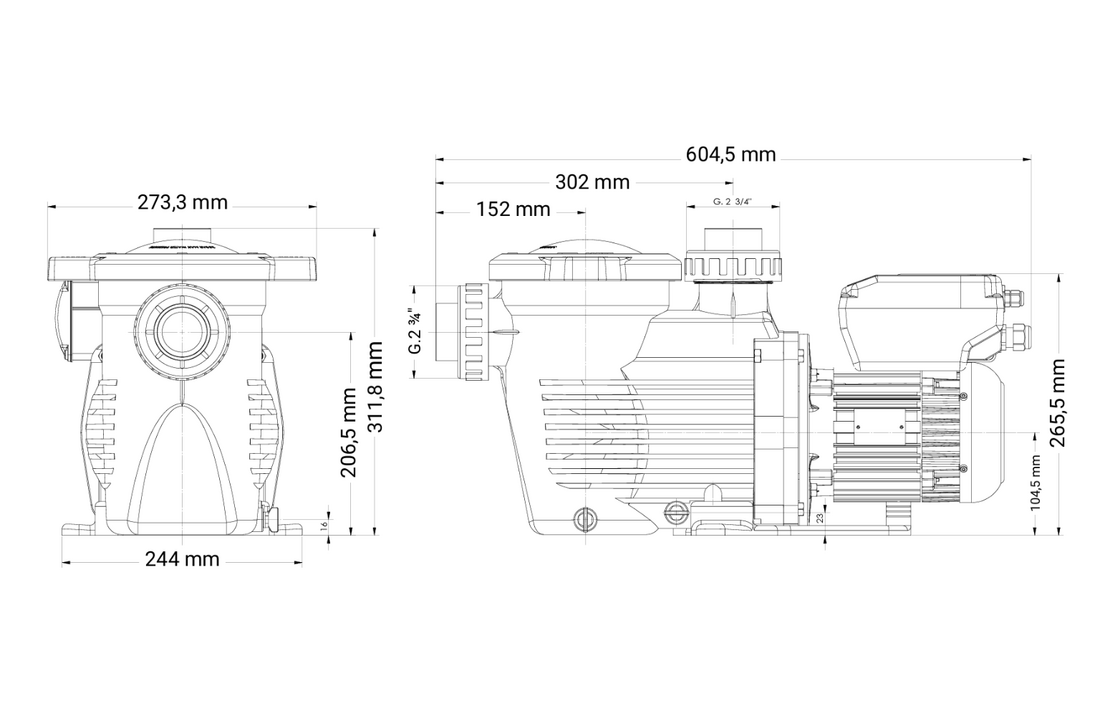 Hayward K-Flo VSTD Frequentiegeregelde Zwembadpomp