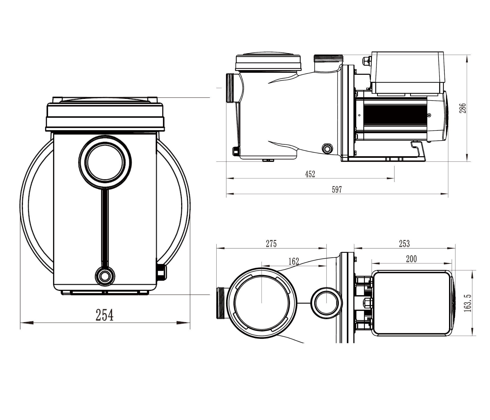 INVERK Variabele Sneldheid Zwembadpomp – Stil & Energiezuinig